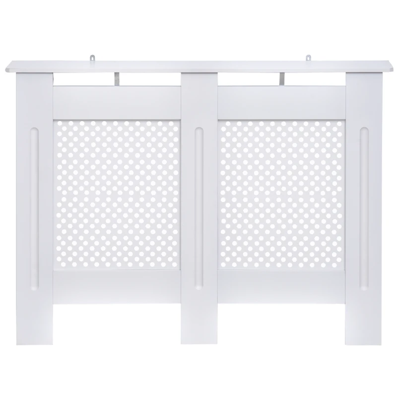 HOMCOM® radiatorombouw 112 cm witte radiatorbekleding verwarmingsbedekking, MDF, (112 L x 82 B x 19 H cm)