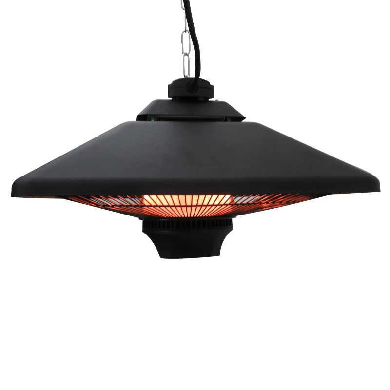 Outsunny Terrasverwarmer plafondverwarmer met LED-verlichting afstandsbediening 2000 W