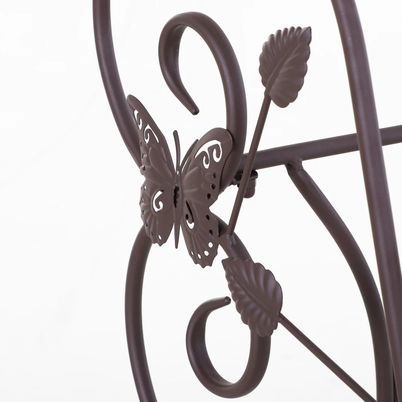 plantenplank bloemenstandaard met drie niveaus bloementrap plantenstandaard metaal brons