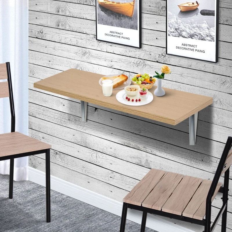 HOMCOM Wandtafel wandklaptafel keukentafel bureau eettafel kindermeubilair 2 kleuren