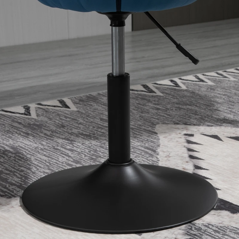 In hoogte verstelbare draaistoel met fluwelen bekleding van HOMCOM