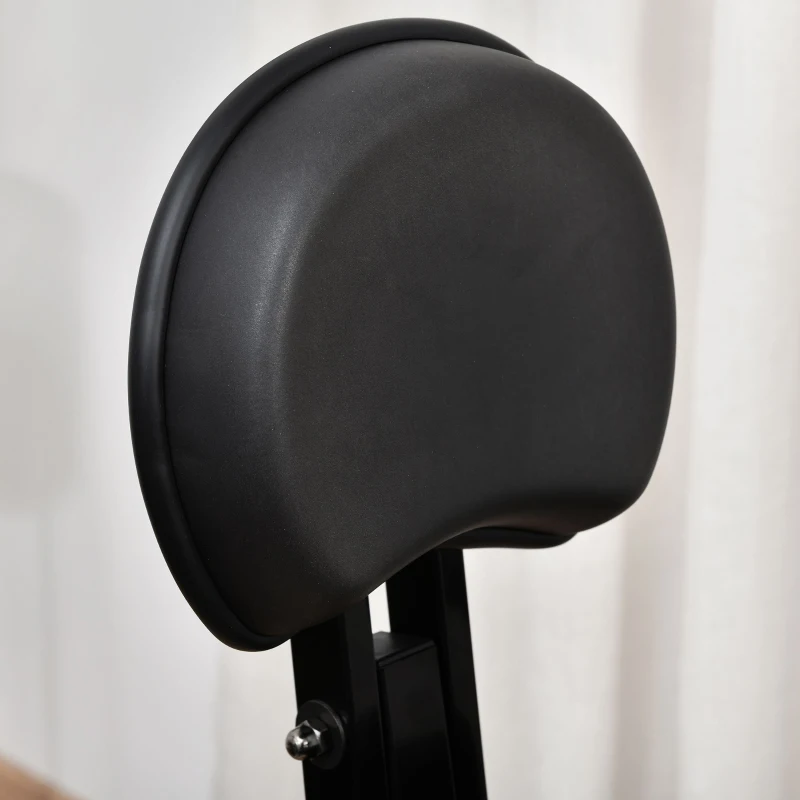 HOMCOM hometrainer fietstrainer 1,5 kg vliegwiel hometrainer met 8 verstelbare magnetische weerstandswielen staal ABS zwart 97-107 x 53 x 22 cm