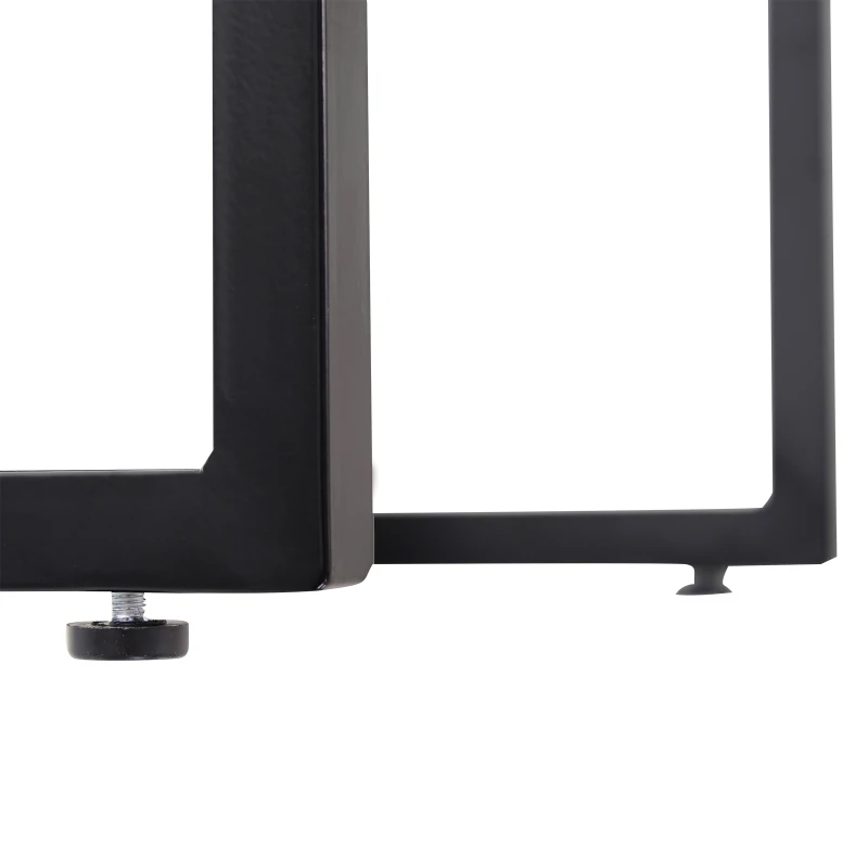 3-delige set bijzettafel salontafel nesttafel koffietafel metalen poot MDF naturel