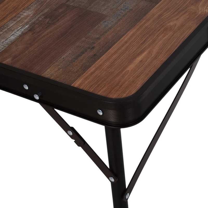 Outsunny MDF Height Adjustable Portable Picnic Dining Table Set
