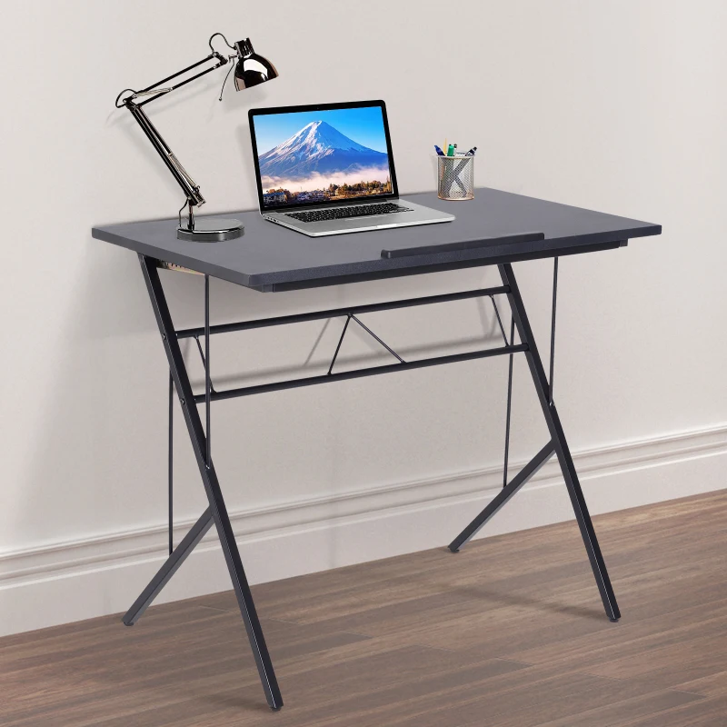 Vinsetto Adjustable Laptop Tilt  Stand Writing Desk Workstation w/ Stopper Black Table