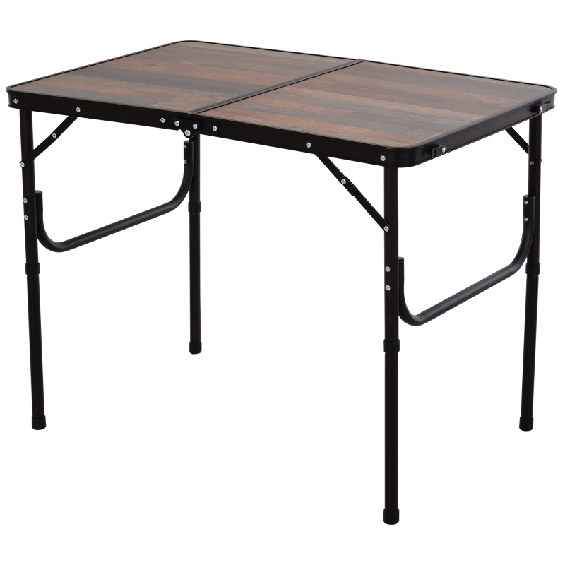 Outsunny 3ft Folding Camping Table Outdoor Garden Party Picnic BBQ