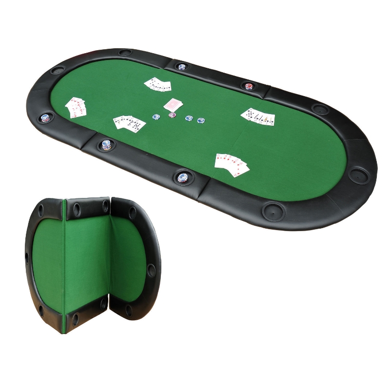 200cmx90cm/79"x36" Classic 3 Folding Poker Table Foldable Poker