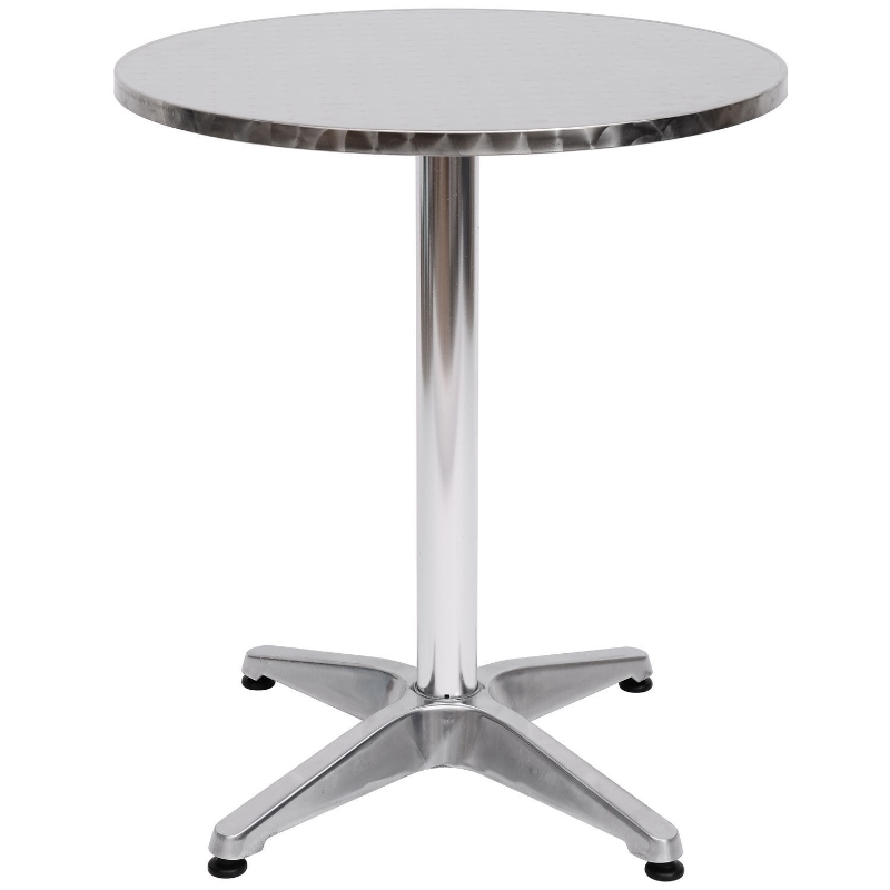 HOMCOM Adjustable Aluminium Bar Table-Silver
