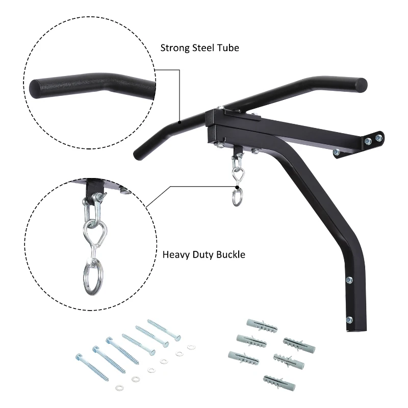 HOMCOM  Boxing Wall Mount Hanger-Black