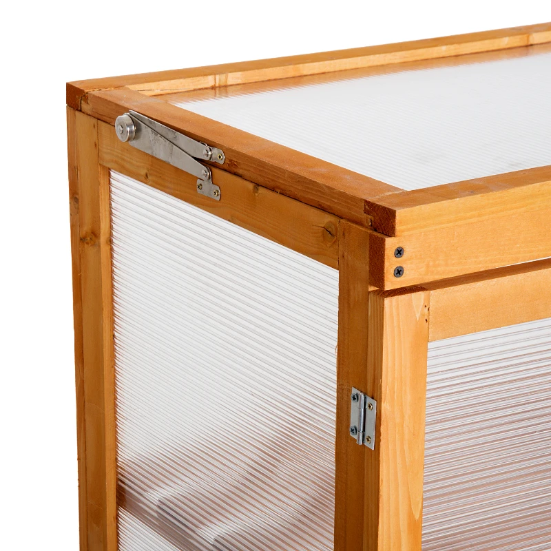 Outsunny 3-Tier Outdoor Garden Wooden Greenhouse, 76x47x110 cm