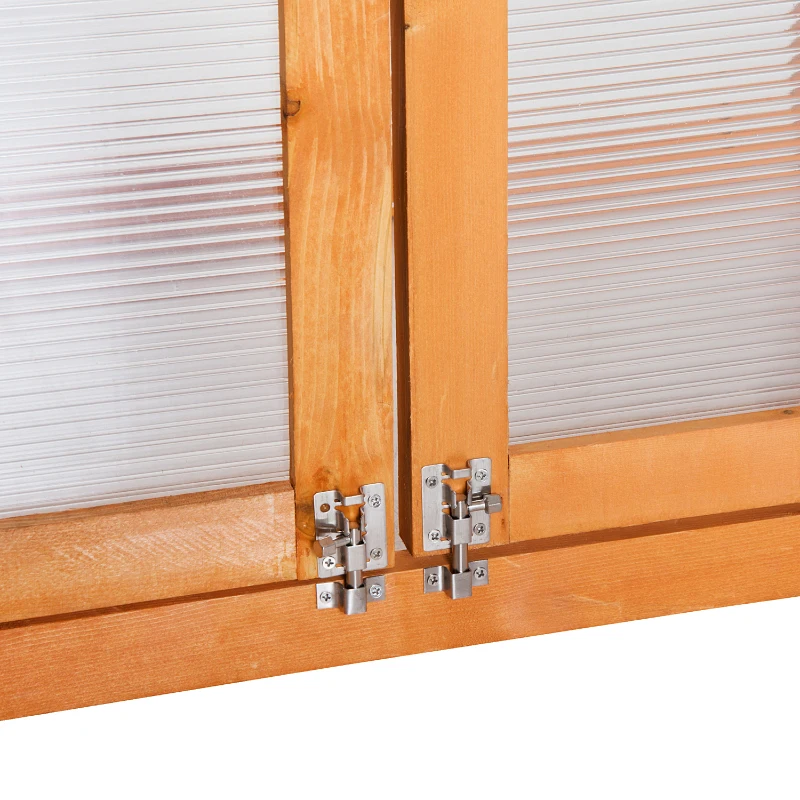 Outsunny 3-Tier Outdoor Garden Wooden Greenhouse, 76x47x110 cm