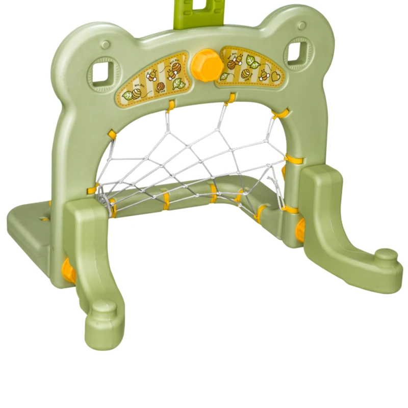 HOMCOM 2 in 1 Sport Center Basketball Hoop Stand Soccer Net Toddler Activity Toy Game