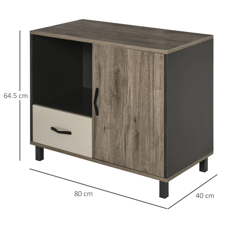 HOMCOM MDF 4-Compartment Sideboard Cabinet