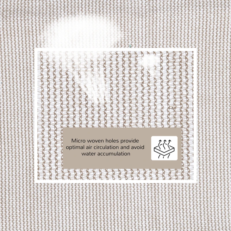Outsunny 3m Sun Shade Sail-Light Brown