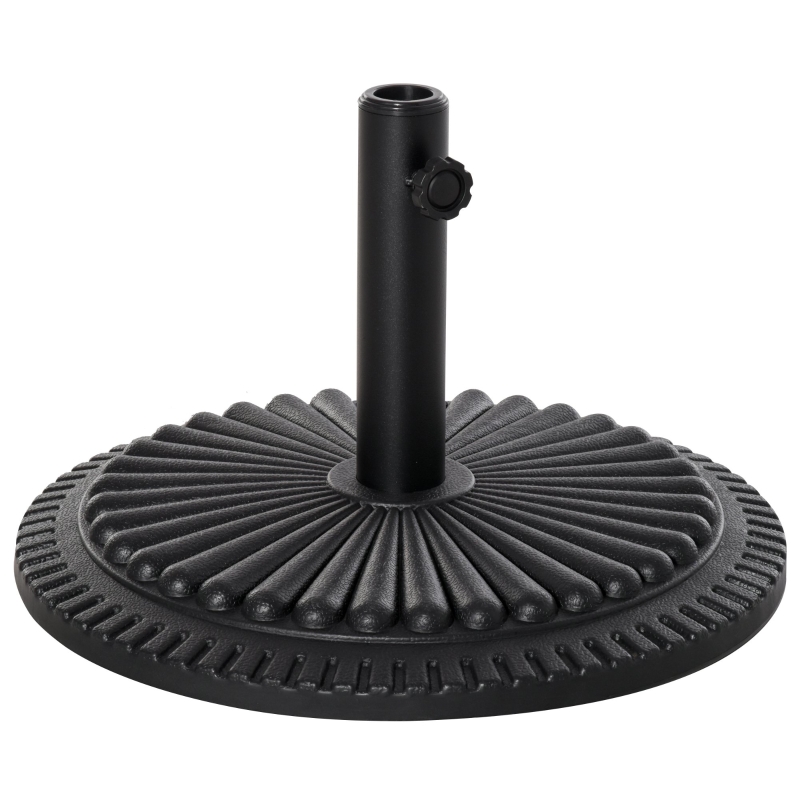 Outsunny Cement Outdoor Garden Round Parasol Base Black