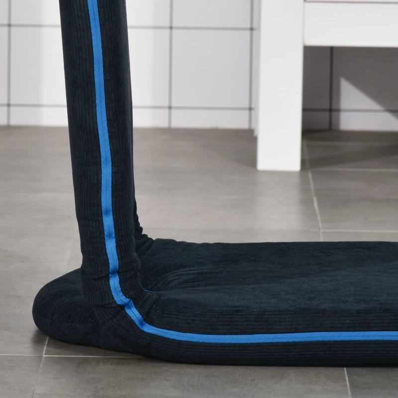 HOMCOM Folding Floor Chair, Lazy Sofa, Steel, 90°-180° Foldable, Space Saving, Blue