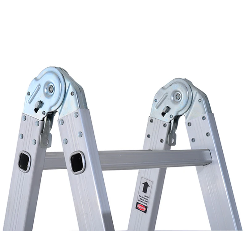 HOMCOM 370 cm Folding Aluminum Ladder A-type-Silver