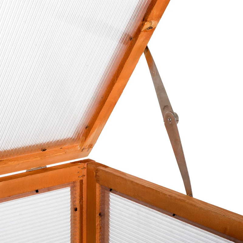 Outsunny 3-Tier Outdoor Garden Wooden Greenhouse, 76x47x110 cm