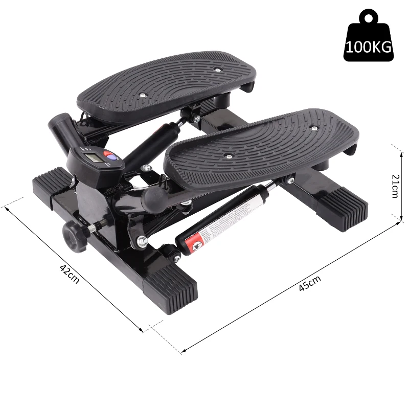 HOMCOM Mini Stepper, Size 45x42x21 cm-Black
