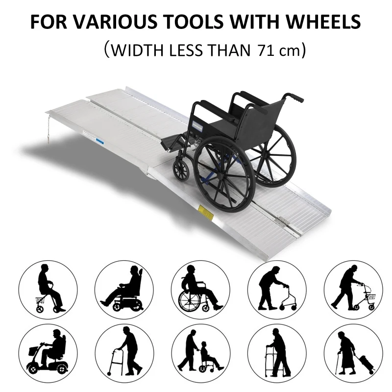 HOMCOM 6' Folding Portable Mobility Wheelchair Ramp