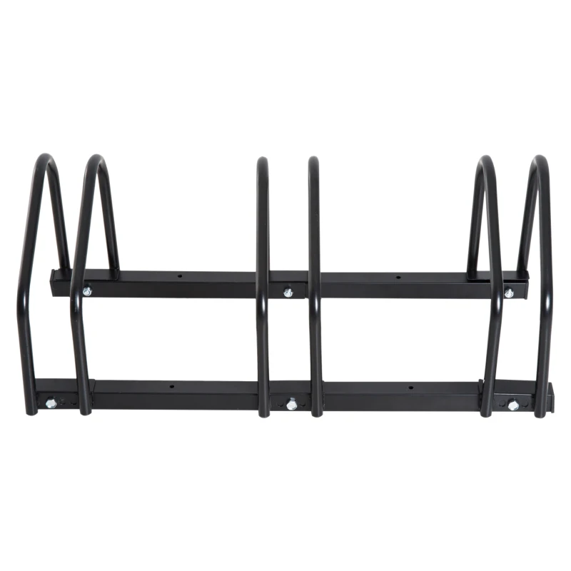 HOMCOM Bike Parking Rack, 70.5Lx33Wx27H cm, Steel-Black