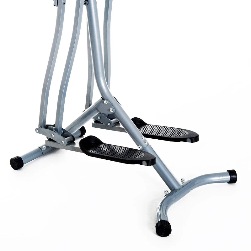 HOMCOM Air Walker Glider, Cross Trainer Fitness Machine, with LCD, for Home Gym, Grey(m-7)