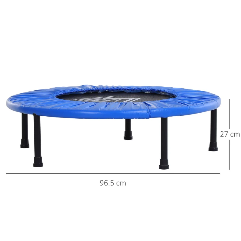 HOMCOM 3.2ft 96.5 cm Mini Trampoline-Black/Blue
