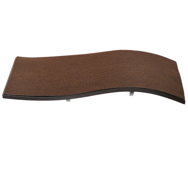 PawHut Wall Mounted Cat Shelf Perch Kitten Bed w/ Removable Carpet Accessories