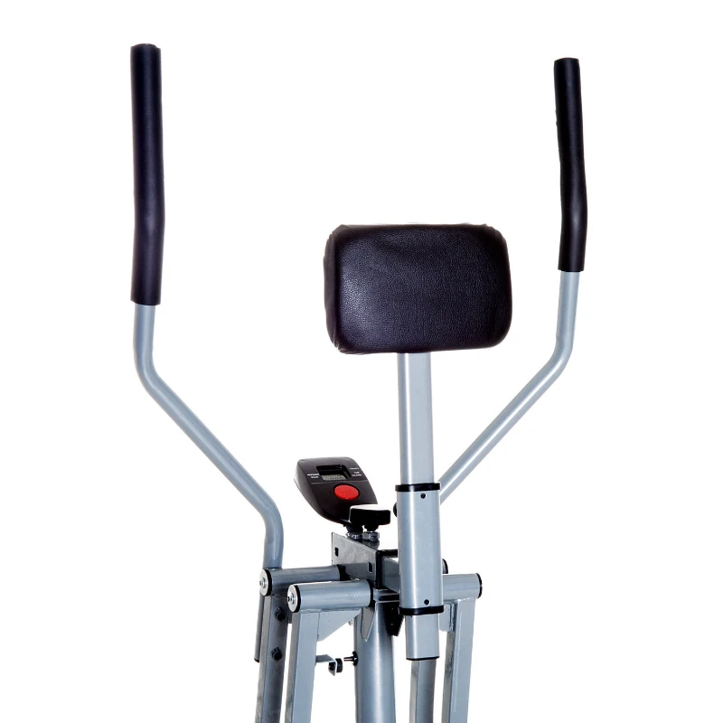 HOMCOM Air Walker Glider, Cross Trainer Fitness Machine, with LCD, for Home Gym, Grey(m-10)