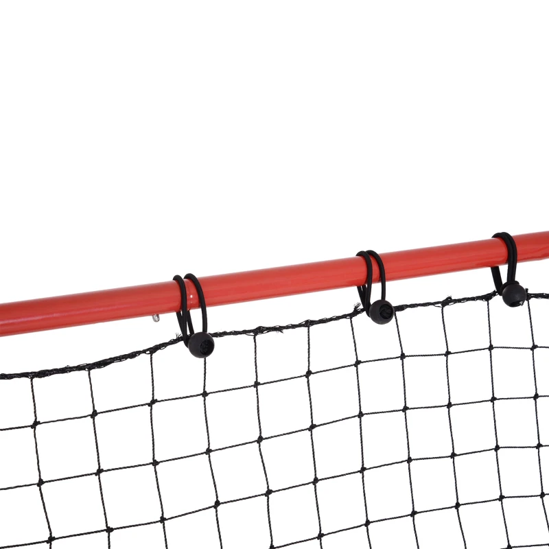 HOMCOM Rebounder Net Practise Kickback Target Goal Play Teens Adults Softball Training Aid Red