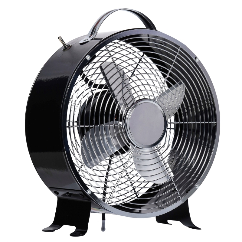HOMCOM 26CM Electrical Table Desk Fan 2-Speed Portable for Home Office,Black