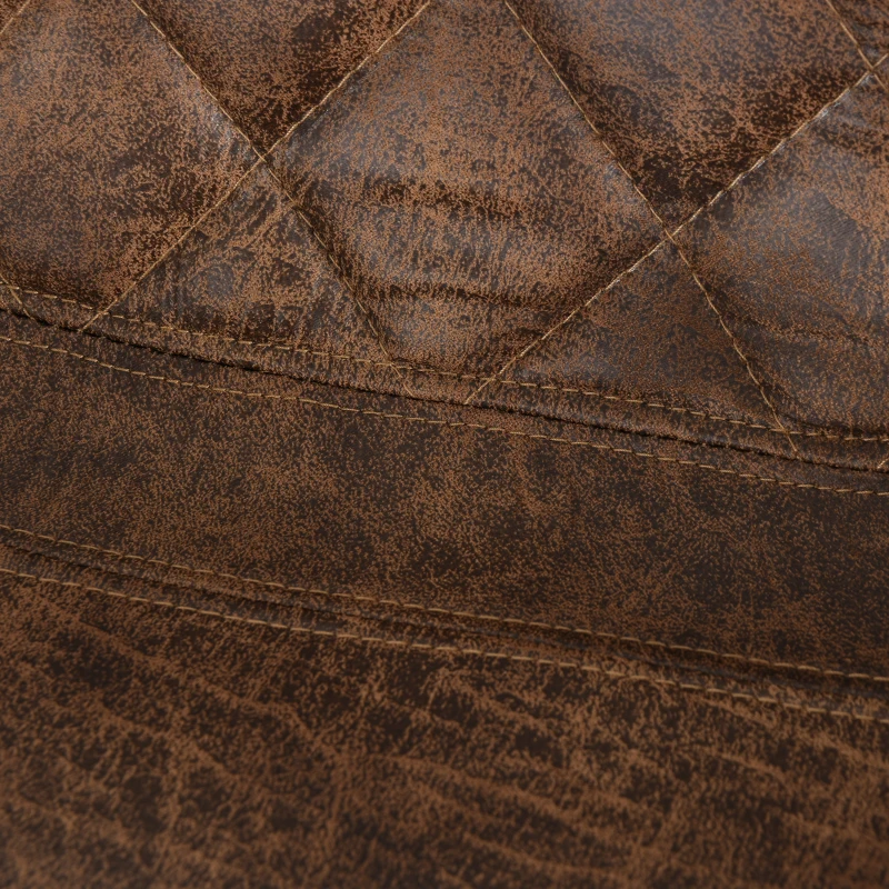 HOMCOM PU Leather Upholstered Twin-Pair Bar Stools Brown