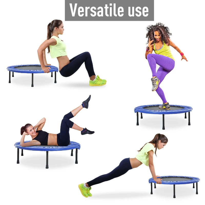 HOMCOM 3.2ft 96.5 cm Mini Trampoline-Black/Blue