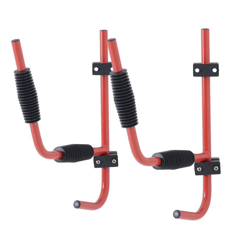 HOMCOM Canoe/Kayak Aluminum Wall Mount Hangers-Red