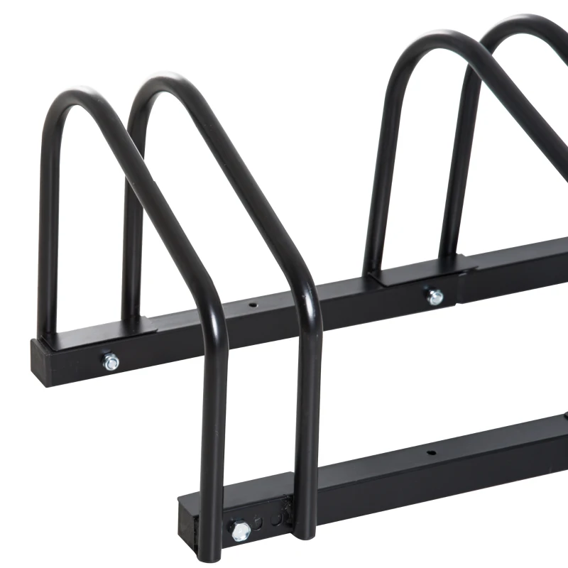 HOMCOM Bike Parking Rack, 70.5Lx33Wx27H cm, Steel-Black