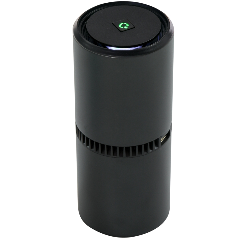 HOMCOM Portable Air Purifier with 2 USB Plug for Car Home Office Dust Odor Black