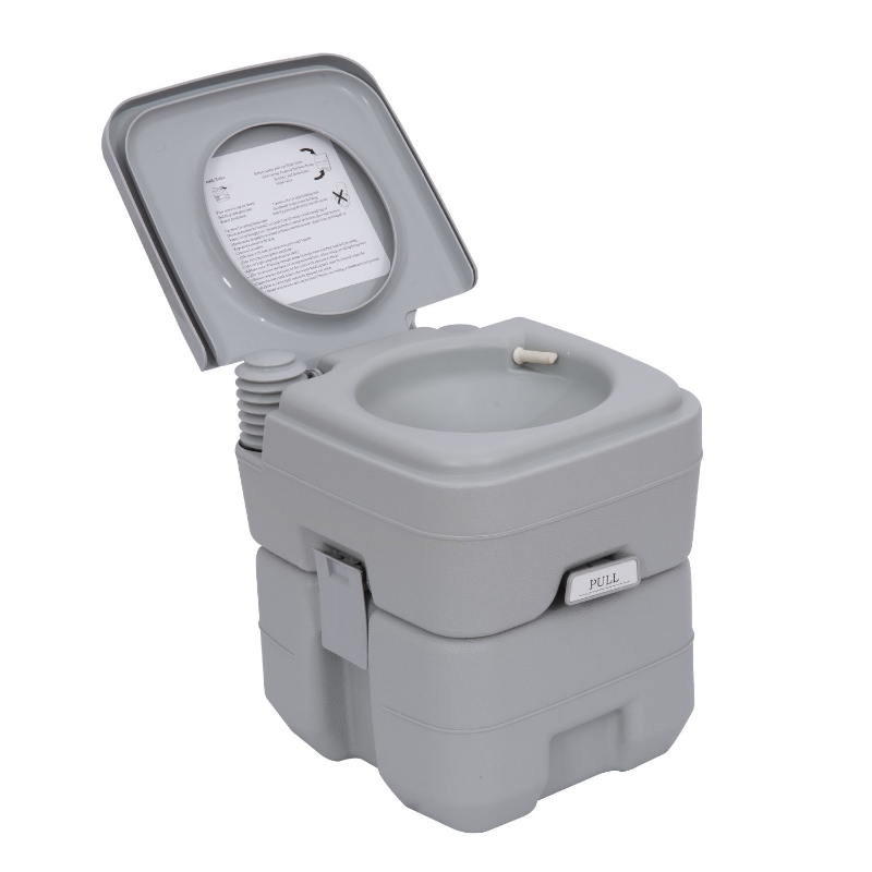 Outsunny Portable Toilet-Grey