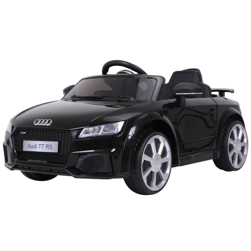 HOMCOM Kids Licensed Audi TT Ride-On Car 6V Battery w/ Remote Suspension Headlights and MP3 Player 2.5-5km/h Black