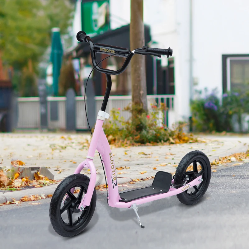 HOMCOM 12" Tyres Scooter-Pink