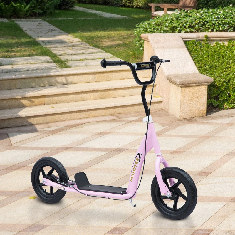 HOMCOM 12" Tyres Scooter-Pink