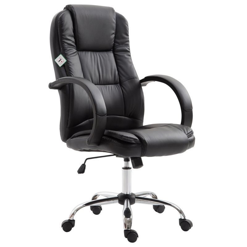 Vinsetto High Back Executive Office Chair, 360° Swivel, PU Leather-Black