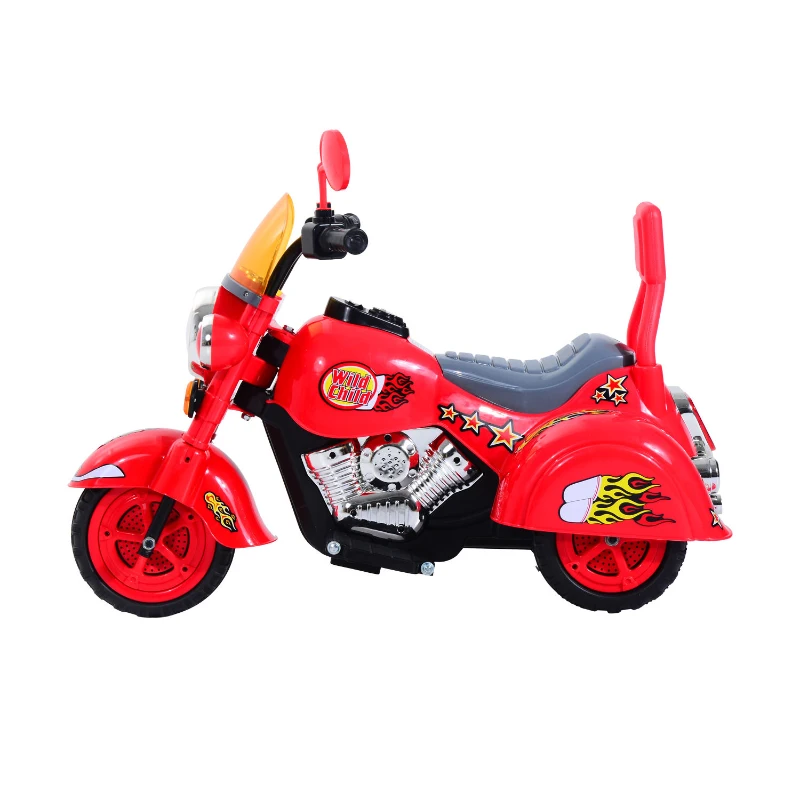 HOMCOM Kids Ride On Kids Electric Motorcycle, 6V-Red