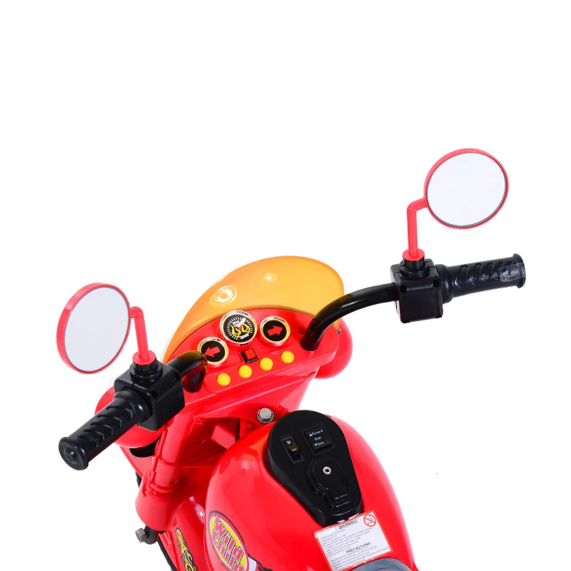 HOMCOM Kids Ride On Kids Electric Motorcycle, 6V-Red