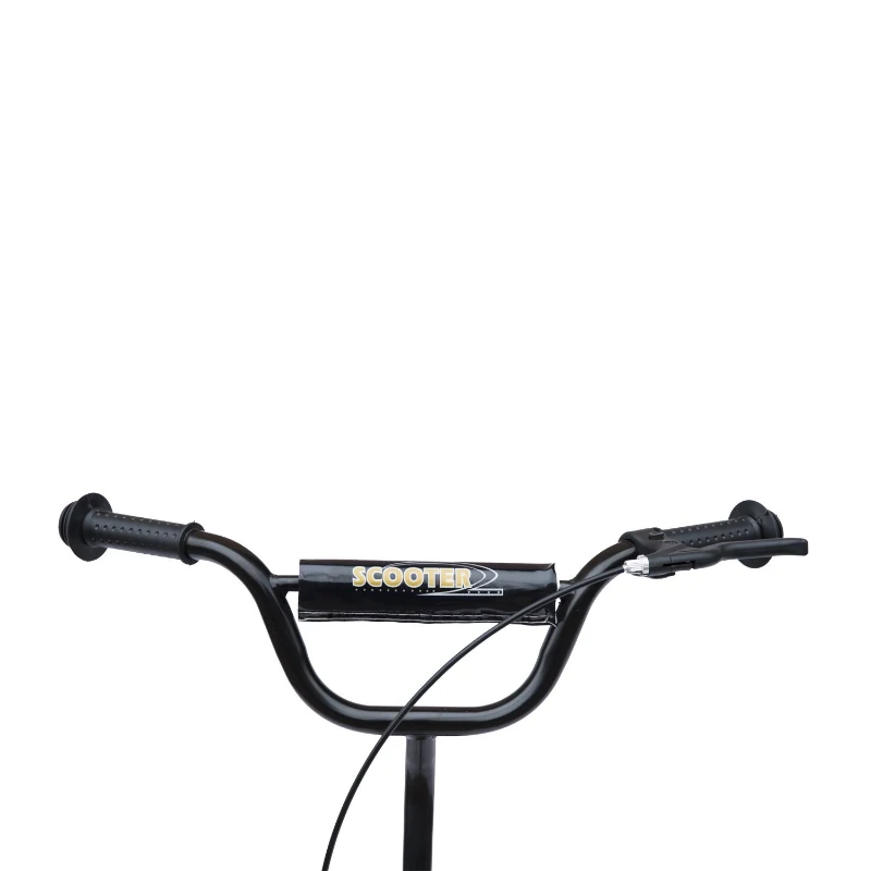 HOMCOM Bicycle Scooter, Kick Scooter for Kids, Big Wheel, 12" Tyres Height Adjustable, Steel Frame-Black