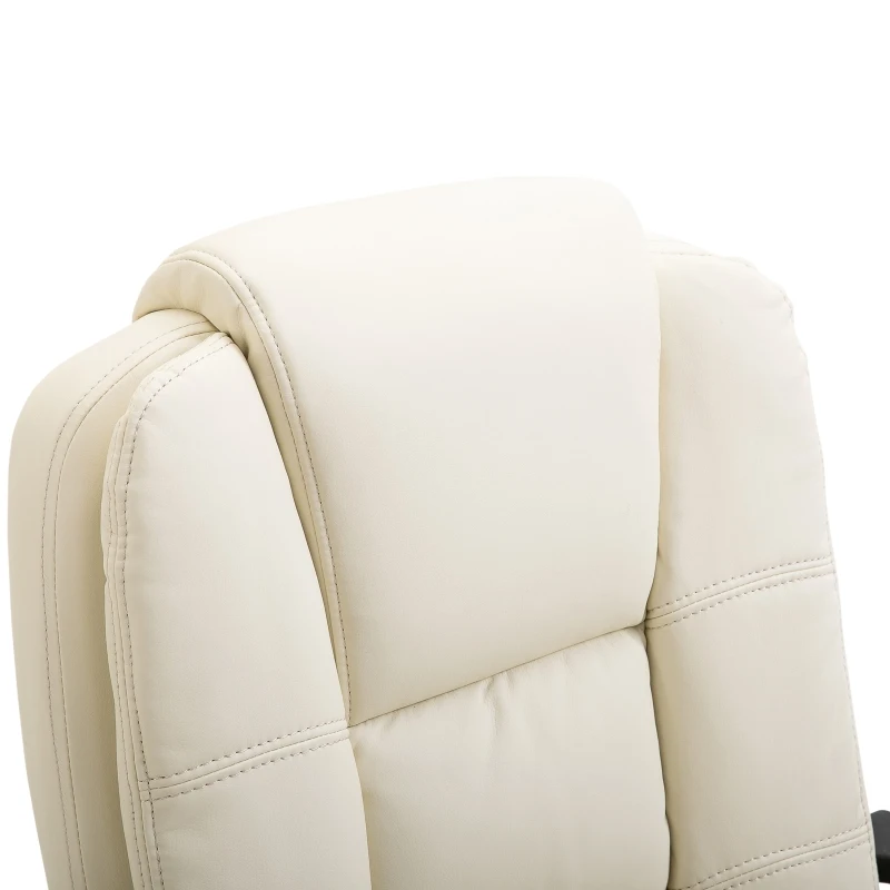 Vinsetto High Back Executive Office Chair, 360° Swivel, PU Leather-Beige