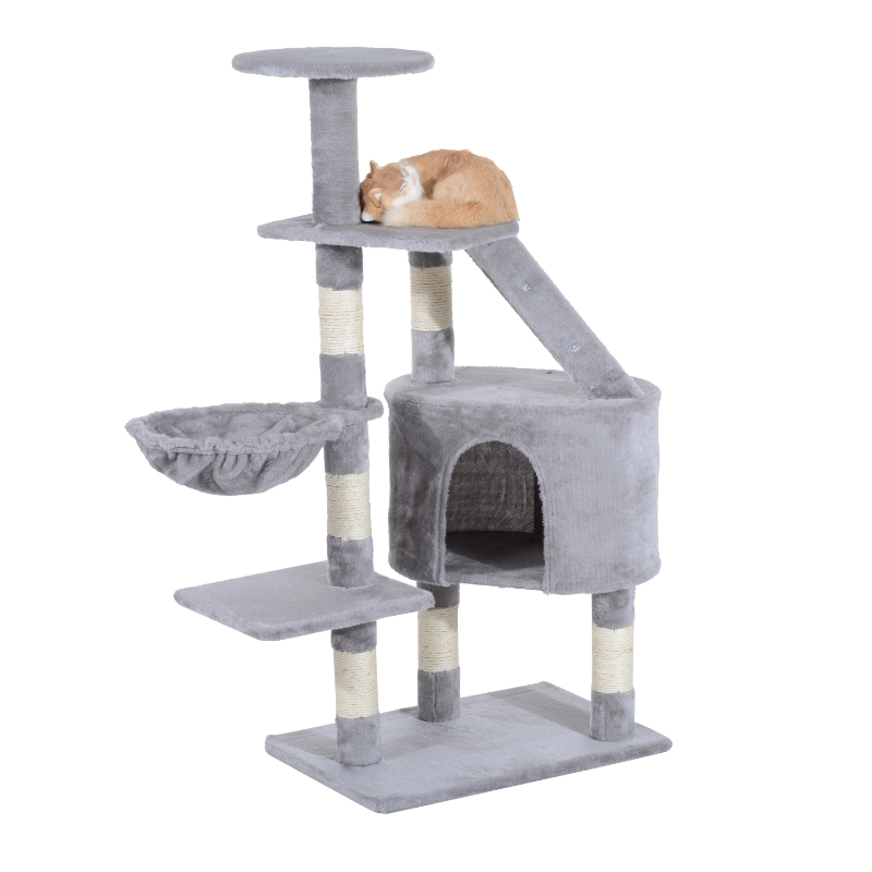 Pawhut 125 cm Cat Tree-Grey