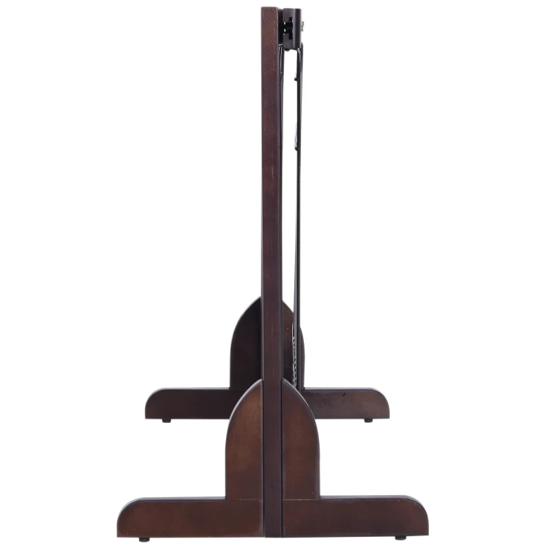 PawHut Pine Wood Freestanding Adjustable Pet Barrier Fence Brown