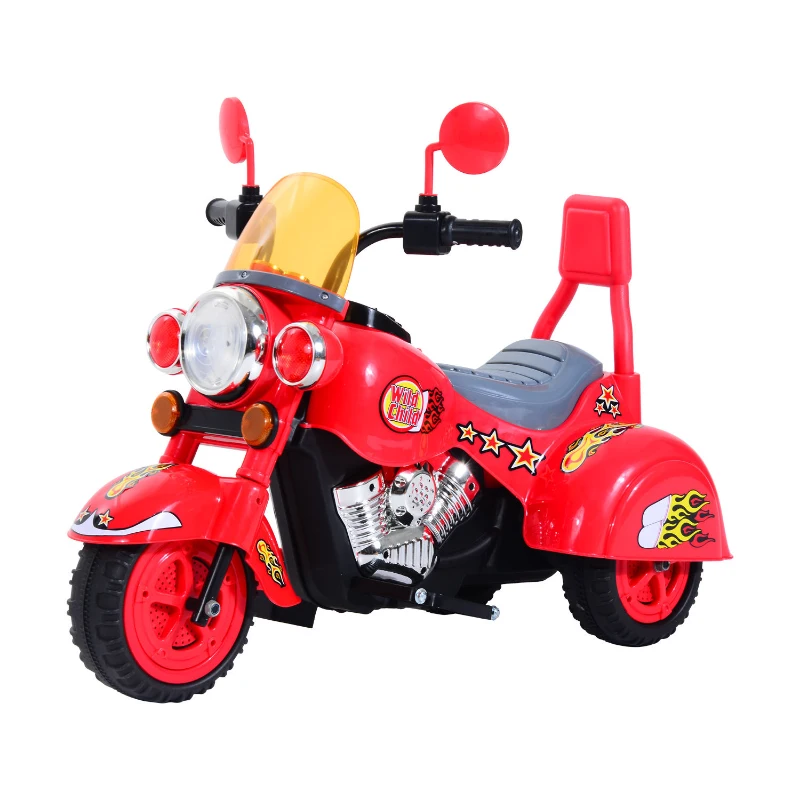 HOMCOM Kids Ride On Kids Electric Motorcycle, 6V-Red