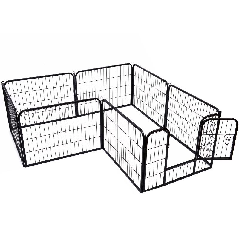 Pawhut Heavy Duty Pet Play Pen, size (80 x 60 cm)-Black