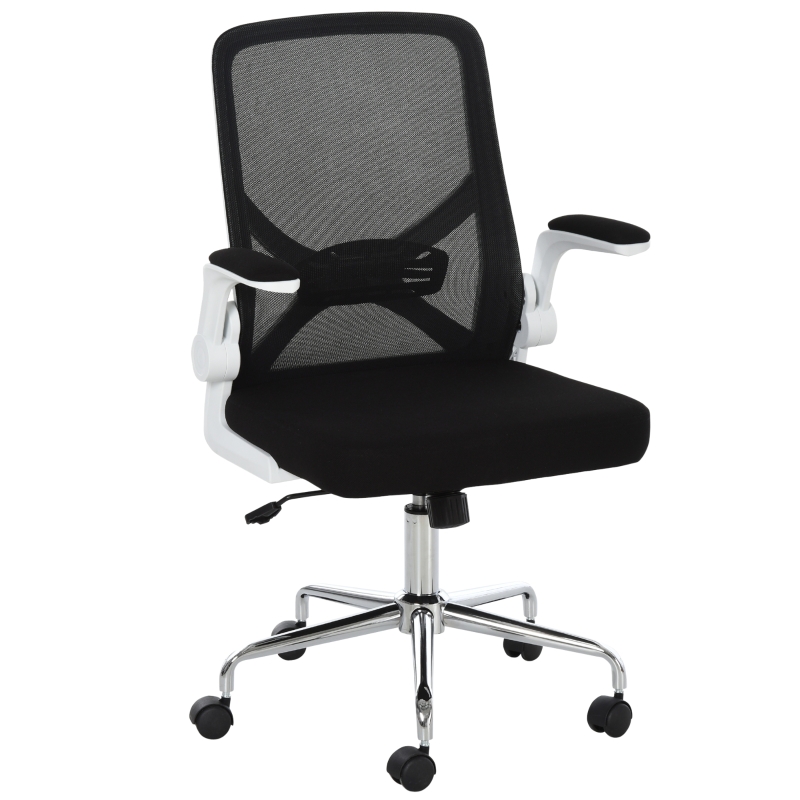 Vinsetto Folding Back Office Chair Compact w/ Lifting Arms Mesh